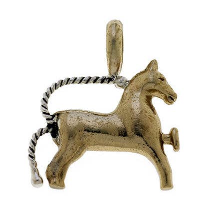 Breloque en forme de cheval classique en bronze Barnes Metalwork en argent sterling pour la vente par Cynthia Gale New York