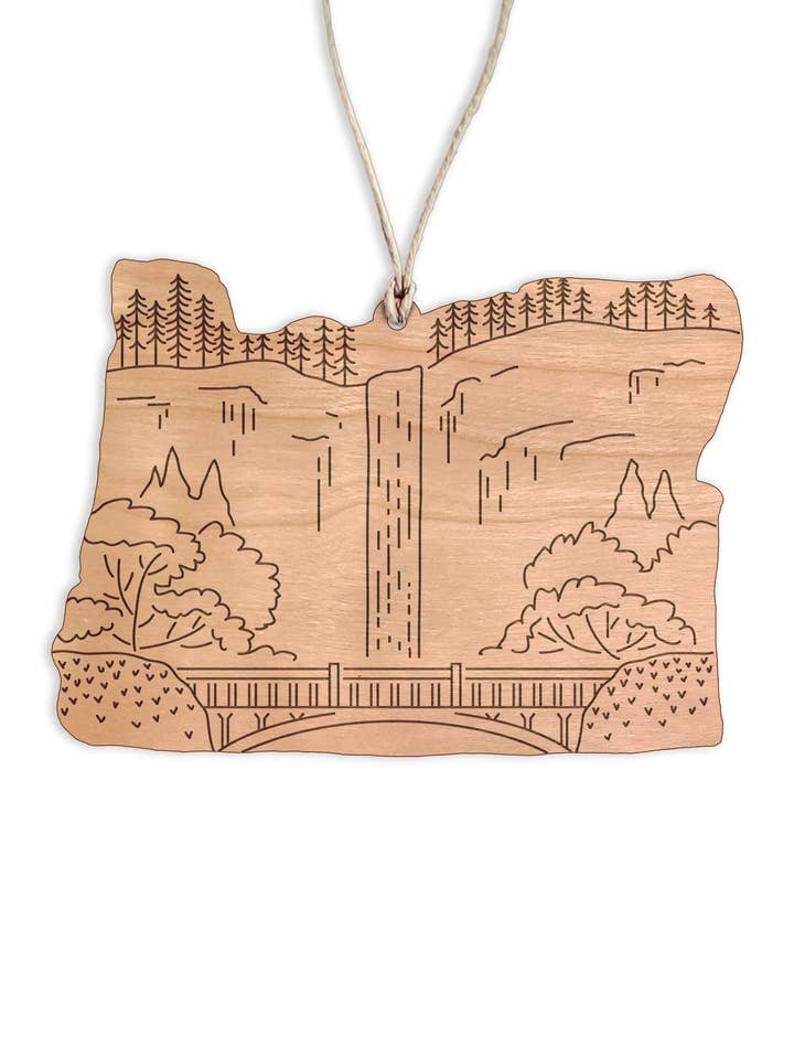 Multnomah Falls Christmas Ornament for wholesale by Forever Northwest