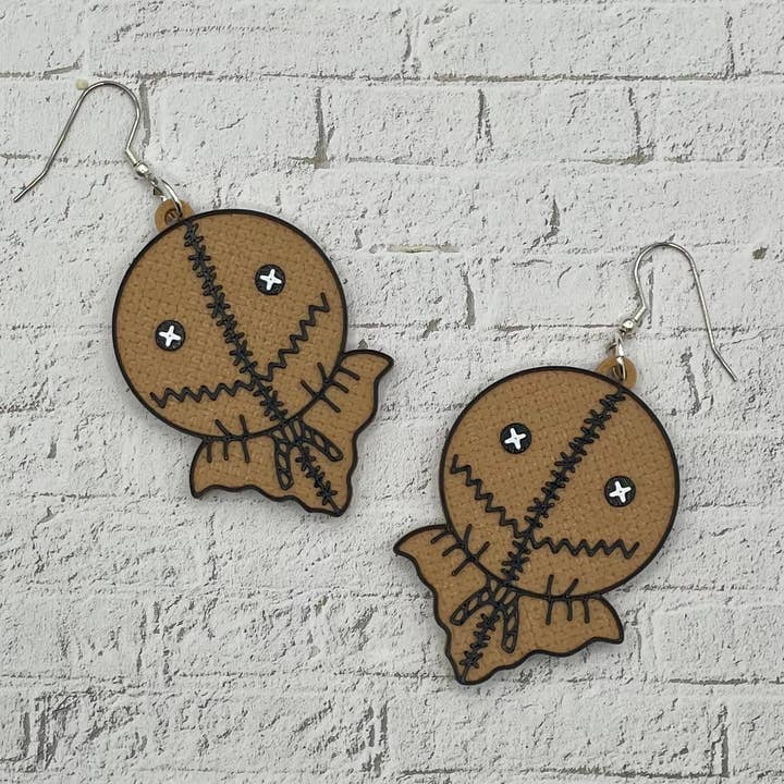 Cryptid Craft Studio - Wholesale Dangle Earrings - Sam Horror Statement Earrings 3D Printed2