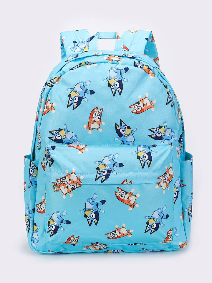 Blue Character Printed Backpacks for wholesale by sassy kids palace