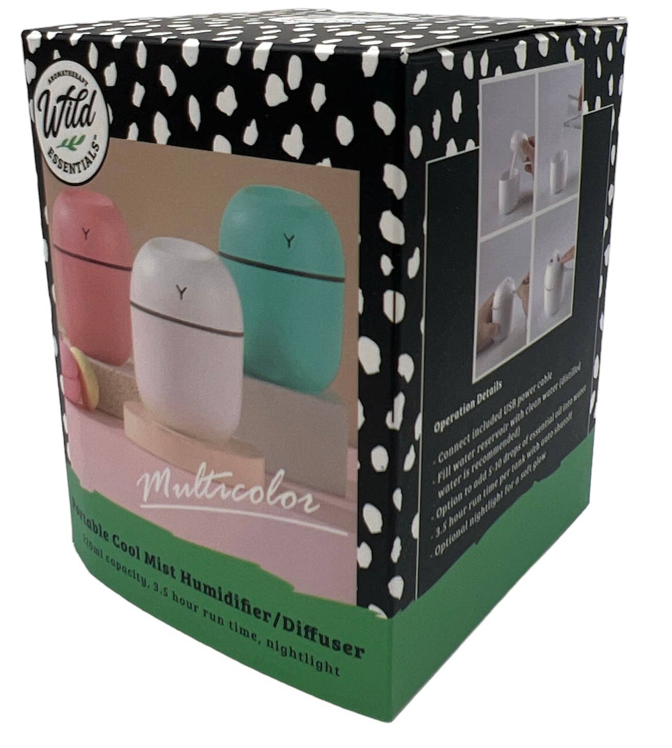 Wild Essentials – difusor elétrico por atacado – Difusor/Umidificador Mini Cool Mist com Luz Noturna, 220 ml, USB4