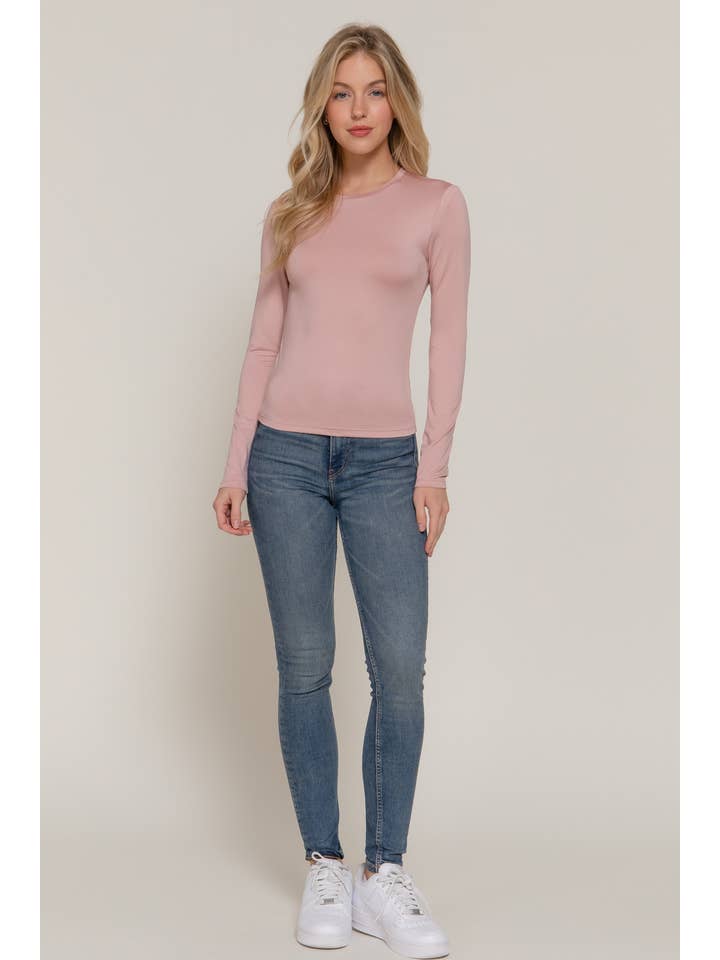 Active Basic | Active USA - Wholesale T-Shirt - Women's - Long Sleeve Crew Neck ITY Knit Top3