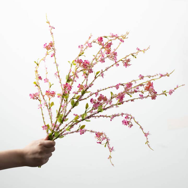 Sullivans Home Decor - Wholesale Artificial Flowers - Pink Blossom Spray