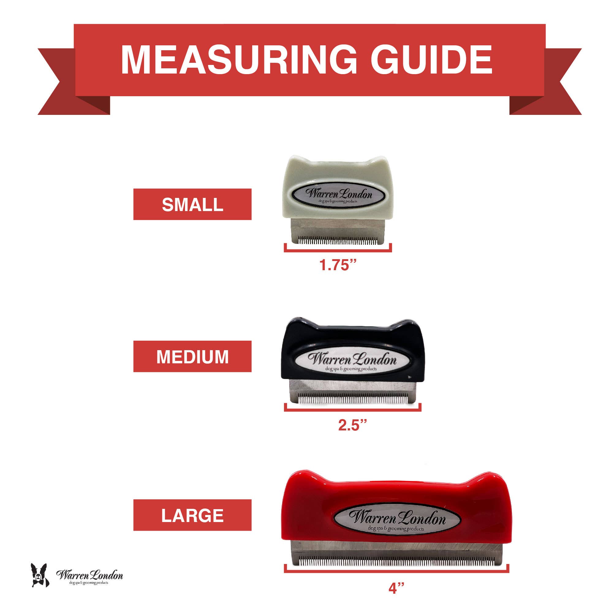 Warren London Dog Products – wholesale Pet brush – Cat/dog – Short Hair Brush - Three Sizes5