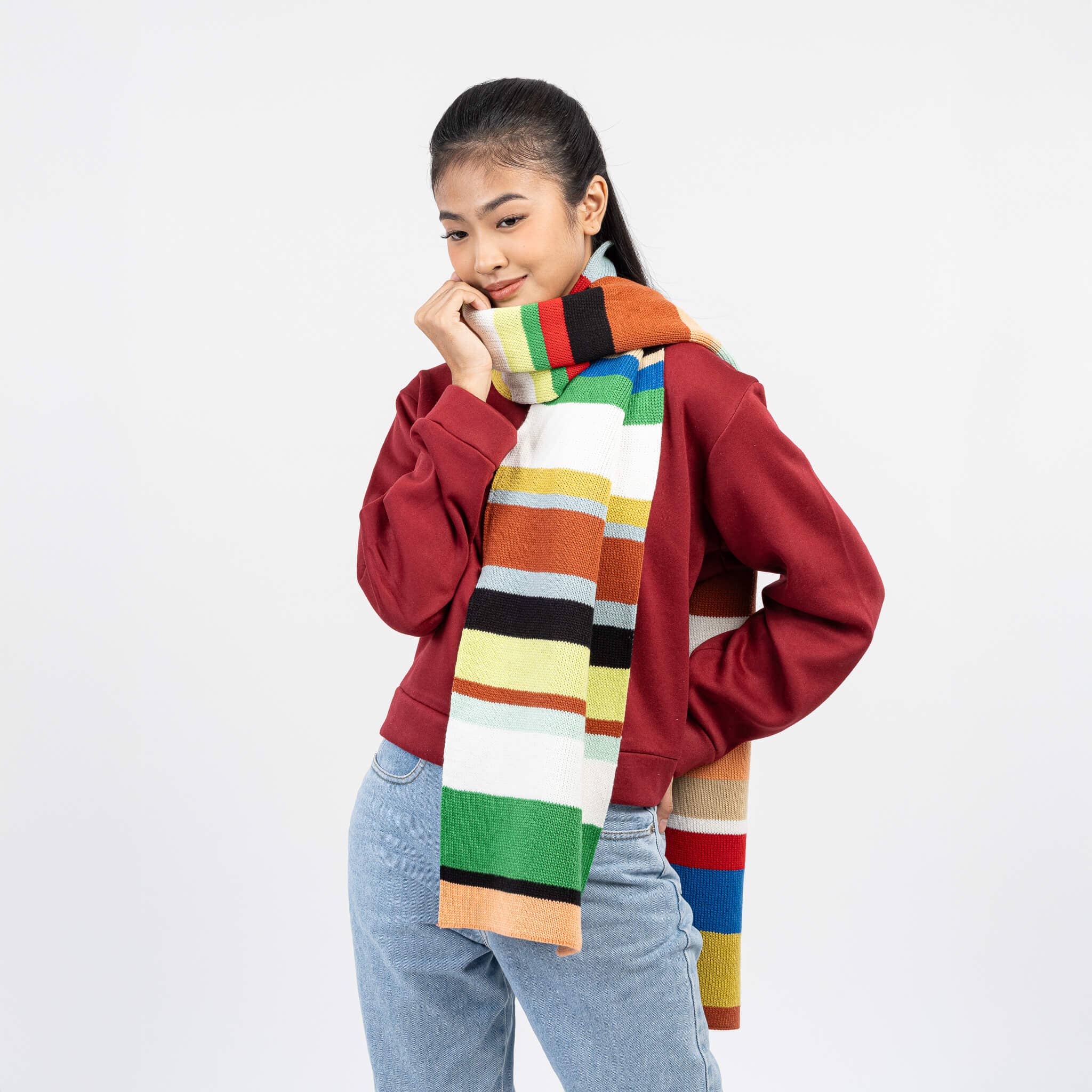 VERLOOP | knits - Wholesale Scarf - Unisex - Multi Stripe Big Scarf9