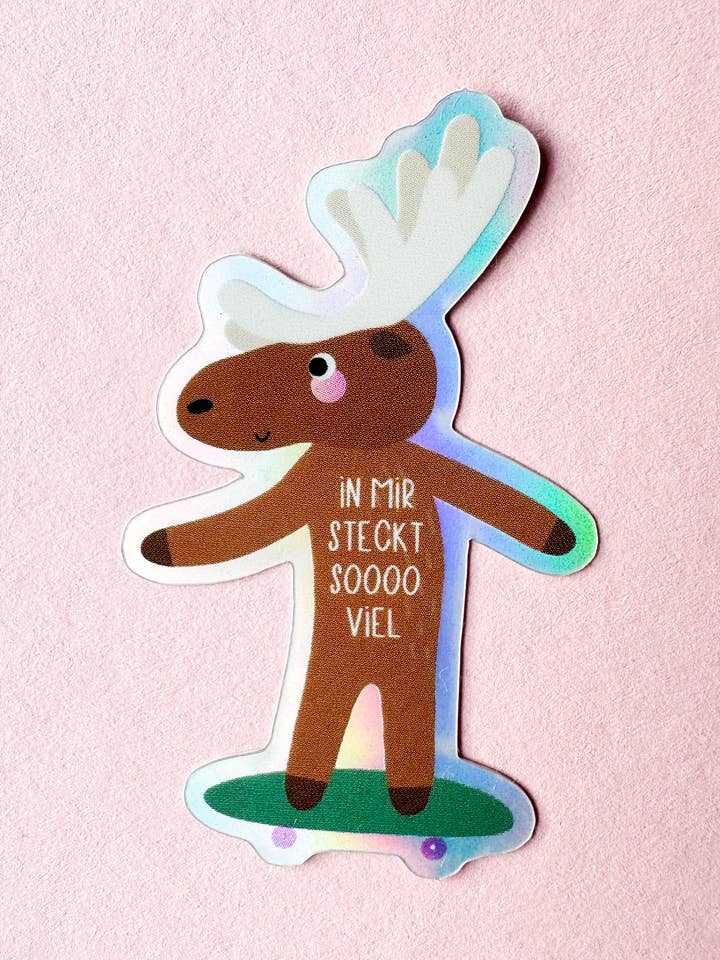 Adesivo olografico alce Dentro di me c'è così tanto per la vendita all'ingrosso da parte di StudioSonna