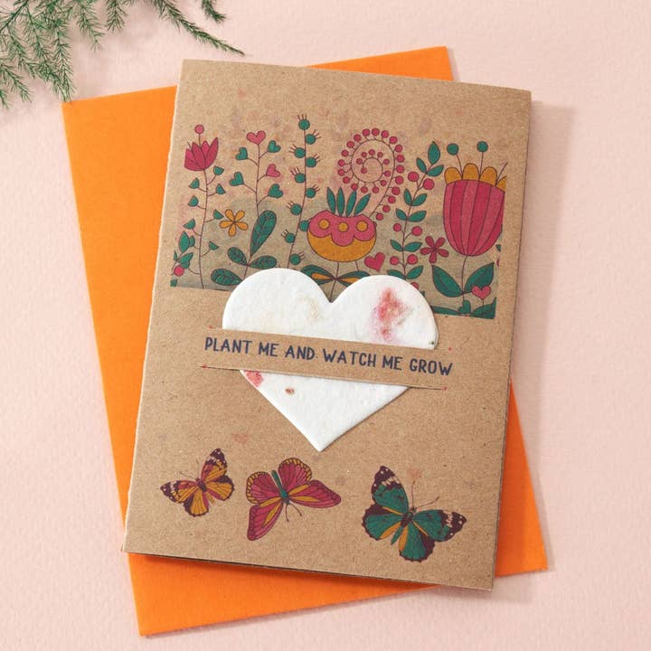 LITTLE SEEDS - BUTTERFLY GARDEN PLANTABLE CARD for wholesale by by Molly&Izzie
