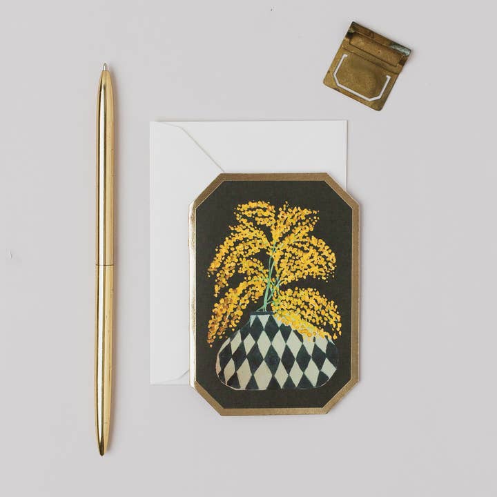 MIMOSA BOTANISK DIE CUT BLOMMIGT MINIKORT för wholesale av Katie Housley