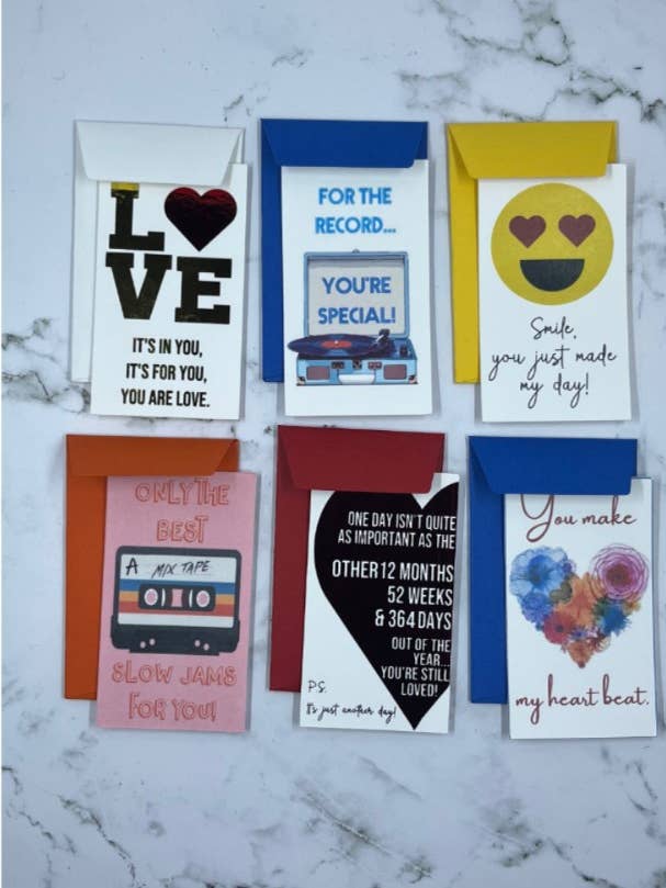 Valentine’s Love Mini Greetings for wholesale by D. Johnson & Co Greetings