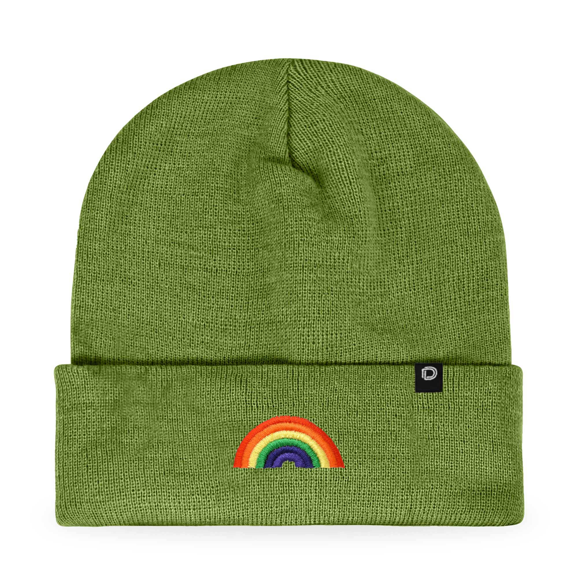 Dalix - Wholesale Beanie - Women's - Dalix Embroidered Rainbow Beanie Cap Cuffed Knit Hat Women54