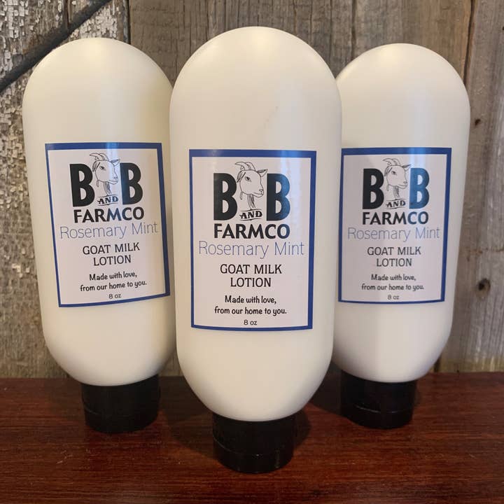 B and B Farmco - Wholesale Body Cream/Lotion - Rosemary Mint Goat Milk Lotion - 8 oz0