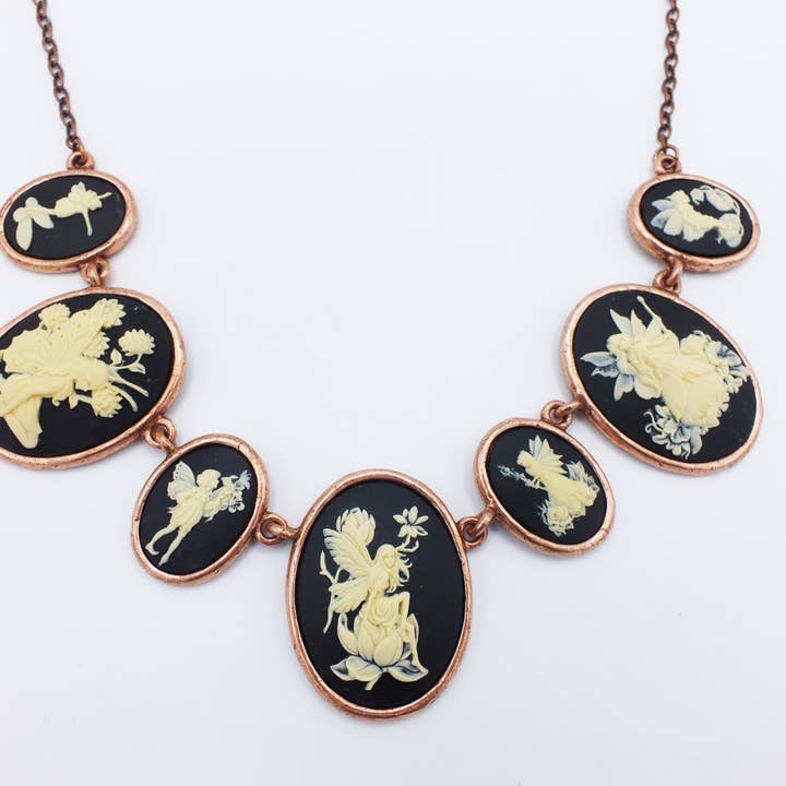 Fizz - Wholesale Pendant/Charm Necklace - Seven Cabochon "Grand" Necklace6