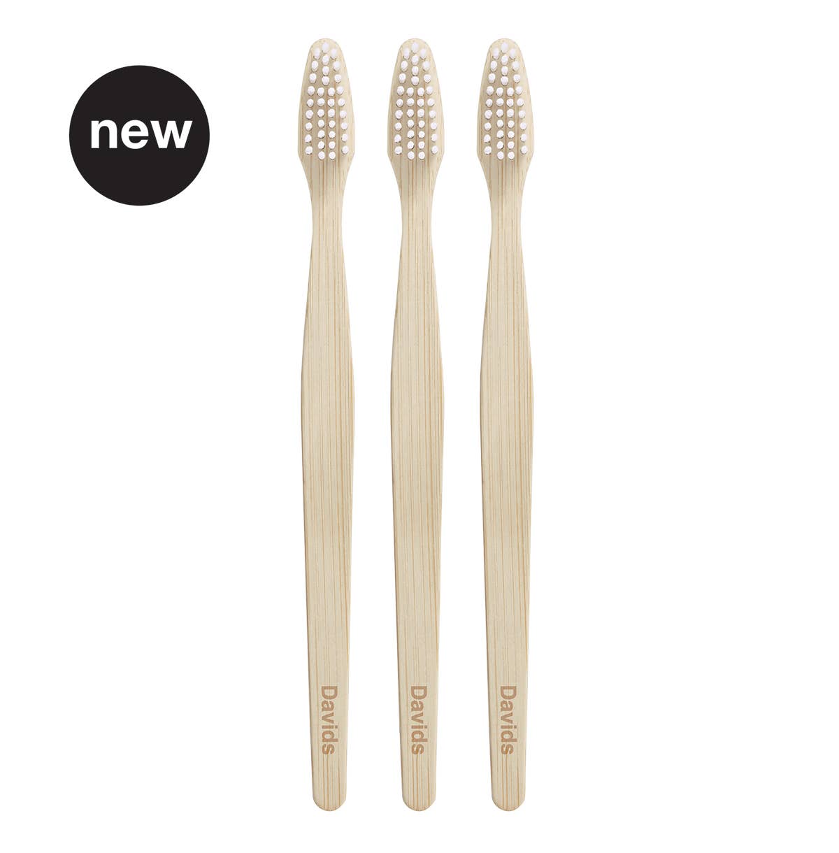Davids Natural Toothpaste - Wholesale Toothbrush - Davids premium bamboo toothbrush | adult soft | 3 pack