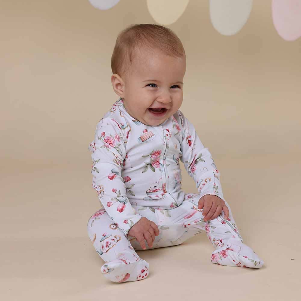 Snuggle Hunny - Wholesale Sleepsuit – Baby - White Rabbit Organic Snuggle Sleepsuit Zip Footie6