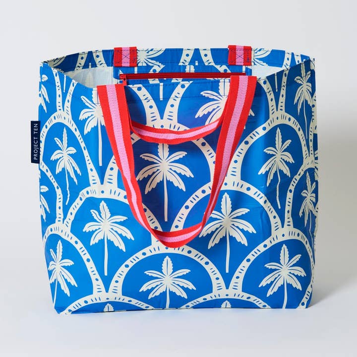 Medium Tote – Blue Palm for wholesale by Project Ten Pty Ltd