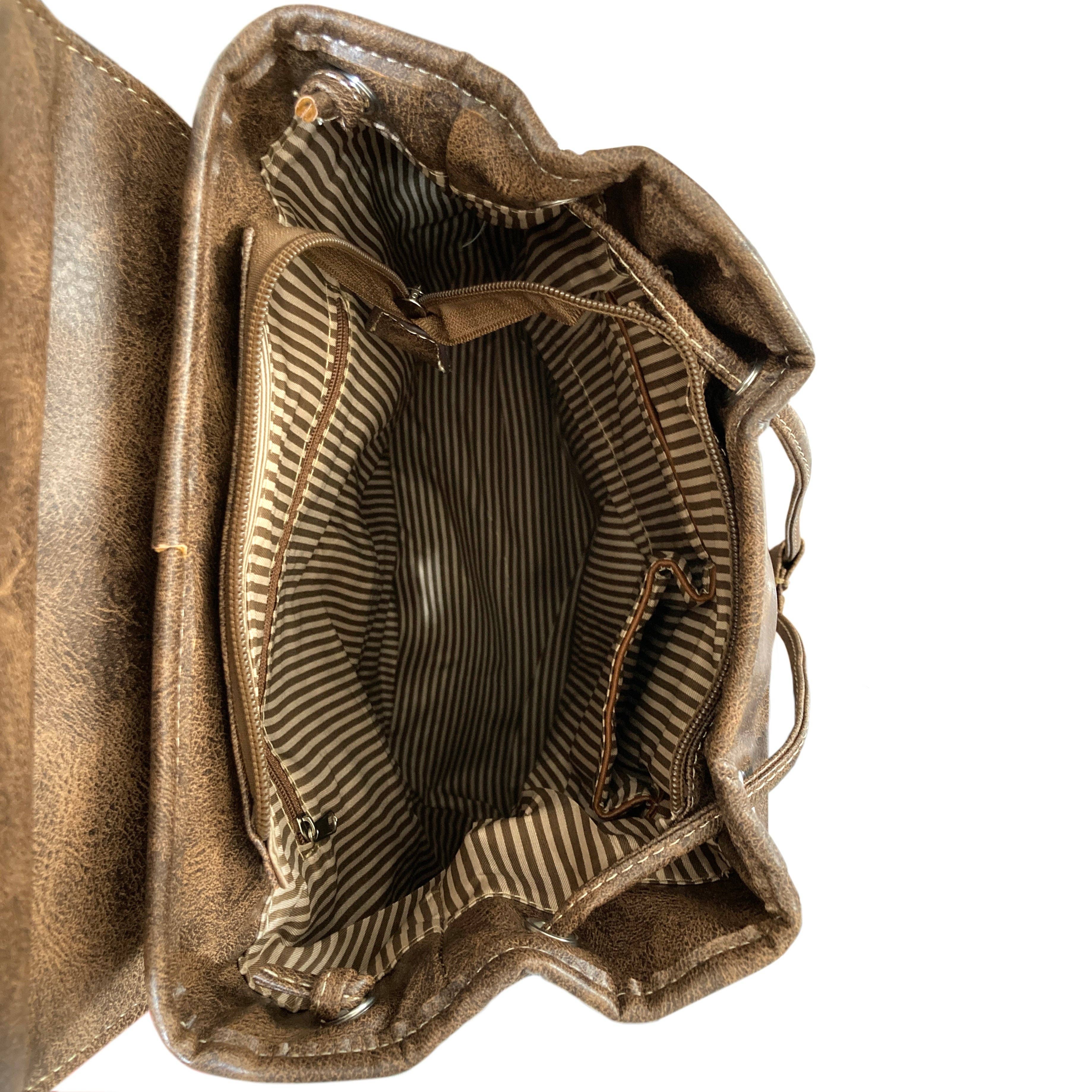 Lunar Deer - Wholesale Rugzak - Dames - Damesrugzak van vegan leer met geborduurd paard en westernmotief7