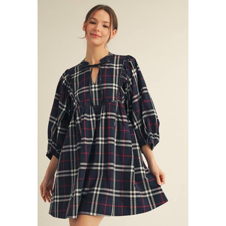 Rutig klänning för wholesale av STYLE USA