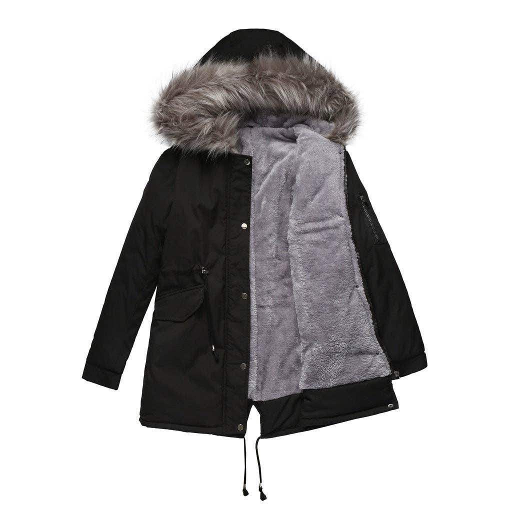 Marayn - Wholesale Coat - Women's - Warm Hooded MidLength Padded Parka Coat  Winter 202546