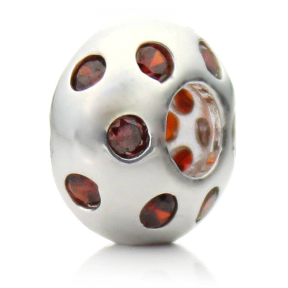 West Coast Jewelry – wholesale Individual charm/pendant – Inlaid Crystals Silver Plated Bead - "Disco Night"3