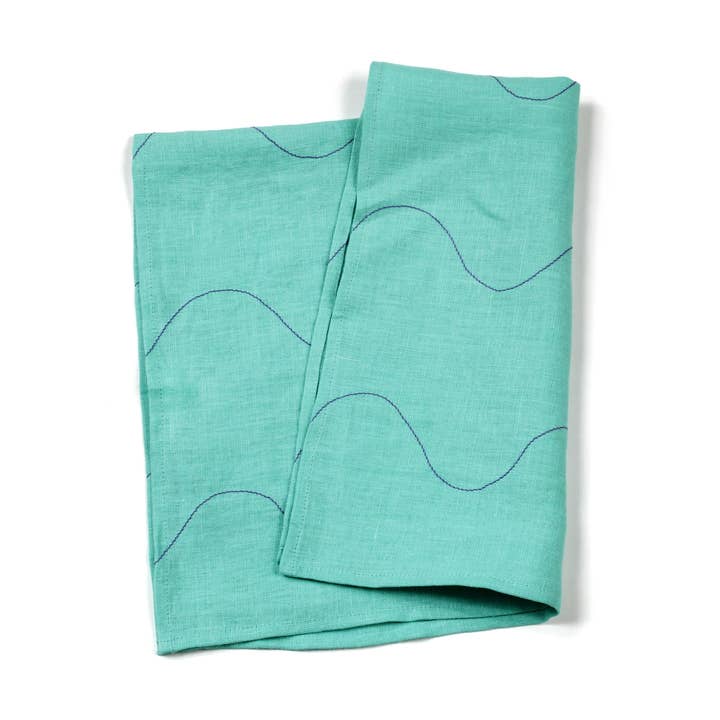 Linen Wavy Tea Towel for wholesale by Danica Favorito