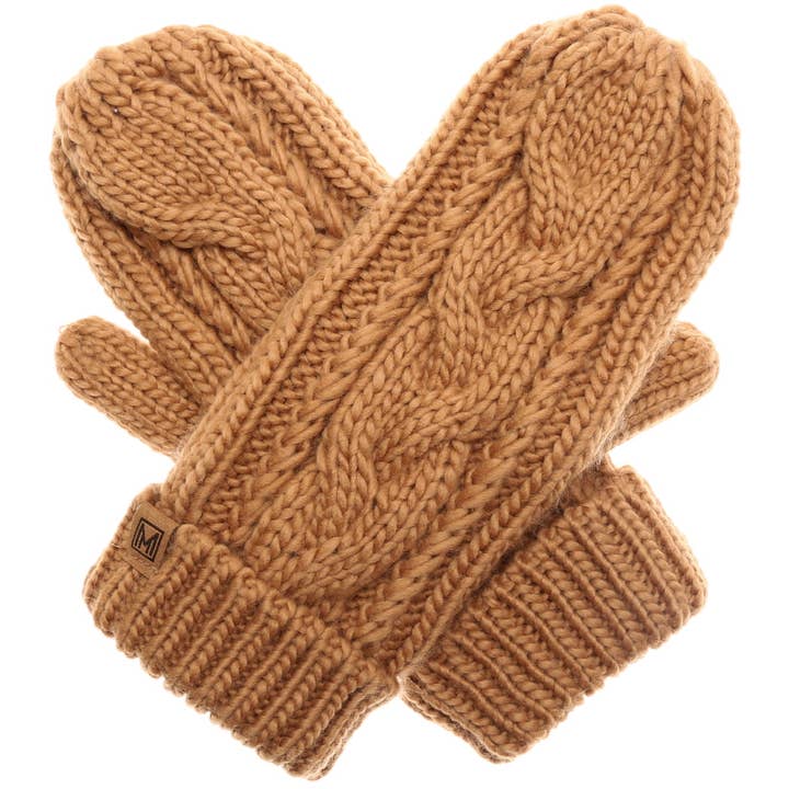 Fashion City - Wholesale Mittens - Women's - Winter Gloves Cable Knit Mittens with Fleece Lined21