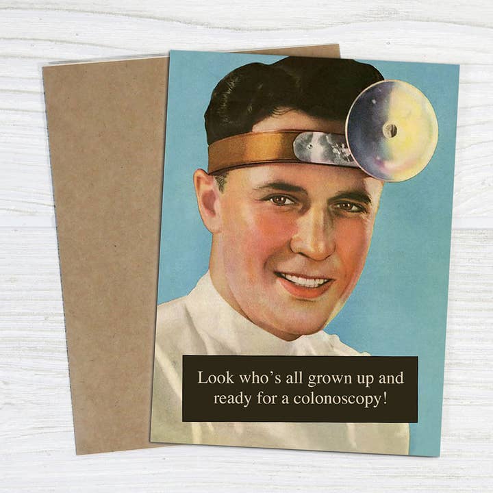 Bad Betty Greeting Co. - Wholesale Birthday Card - Look Who’s Grown Up! Ready for a Colonoscopy Birthday Card1