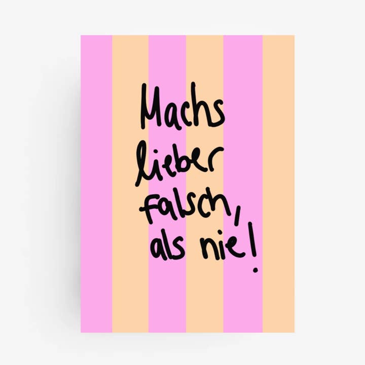 Carte postale « Mieux vaut mal que jamais » pour la vente par Ute Arnold / Hej.Ibiza