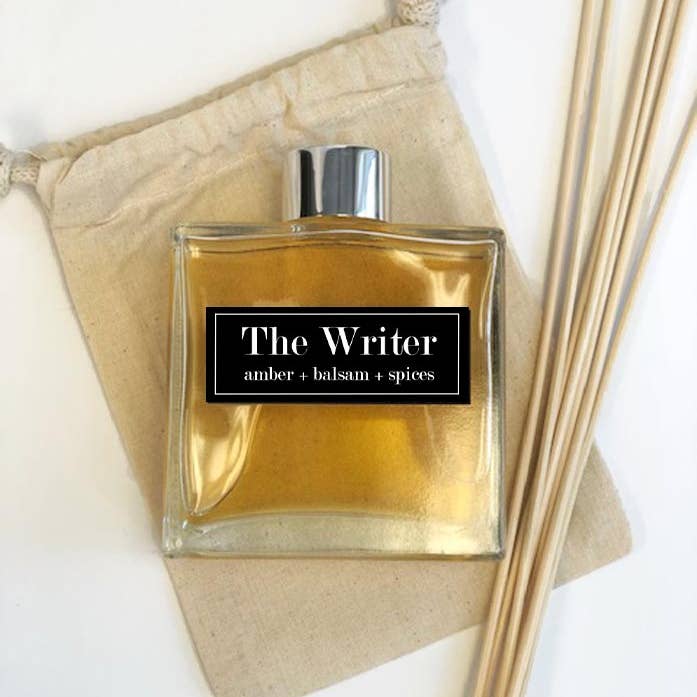 The Writer- 7oz Glass Reed Diffuser for wholesale by Fly Paper Products