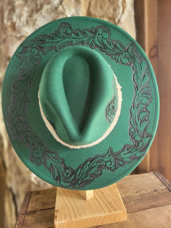 beautiful green vegan wool hat for wholesale by The Broody Hen