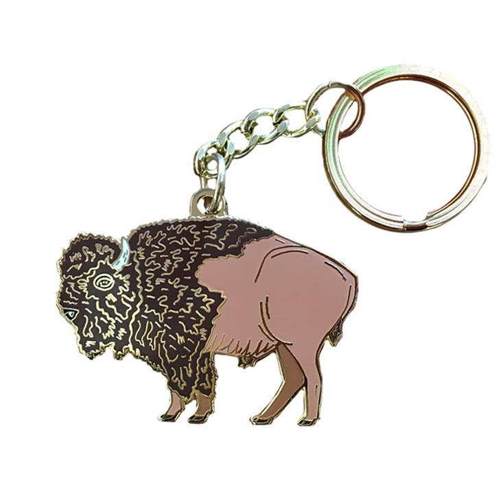 Bison Keychain for wholesale by Noteworthy Paper & Press