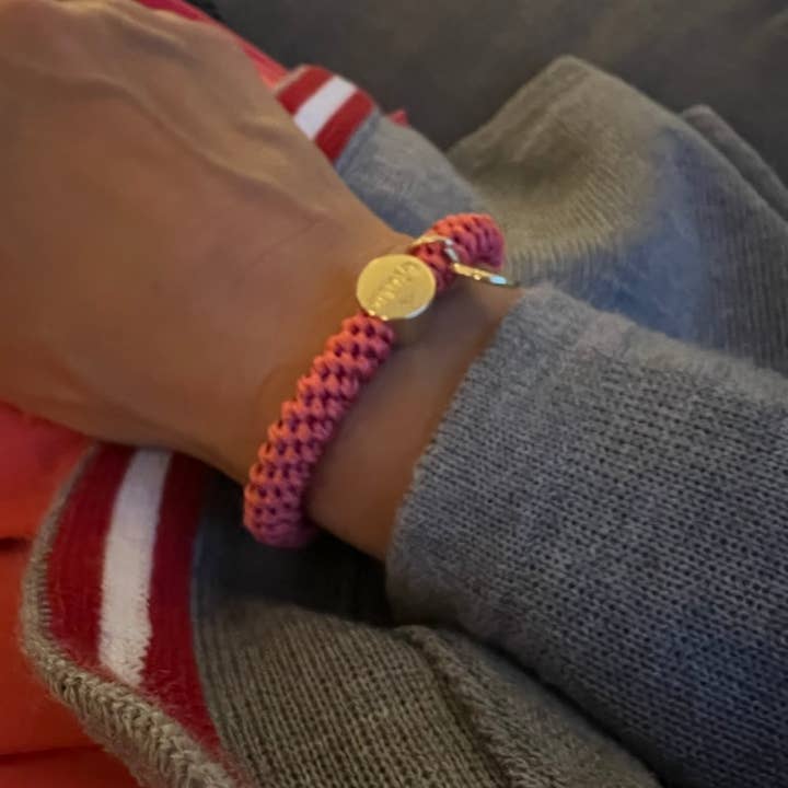 Giulu - Wholesale Hair Tie - Hair tie with silver in lilac glitter2