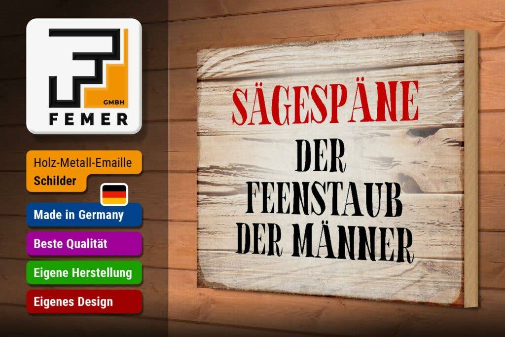 Femer – wholesale Sign – Wooden sign saying 30x20 cm sawdust fairy dust of men decorative sign wooden sign2