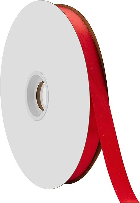 Berwick Offray Ribbon - Wholesale Ribbon - Gift Wrapping - Single-Face Satin Red 5/8" x 100 Yards0