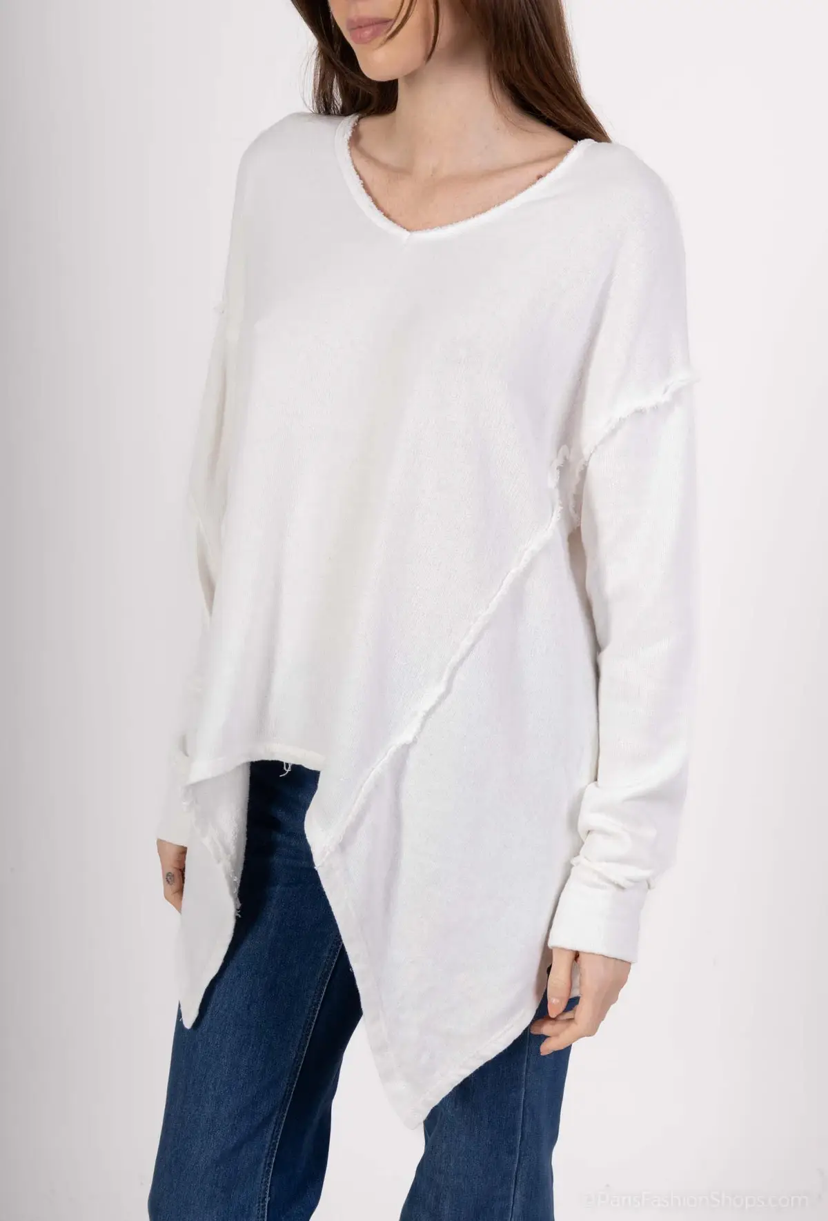 Mimi & Gogo - Wholesale Sweatshirt - Women's - Geometric cut sweatshirt @8963_SweatGeometique1