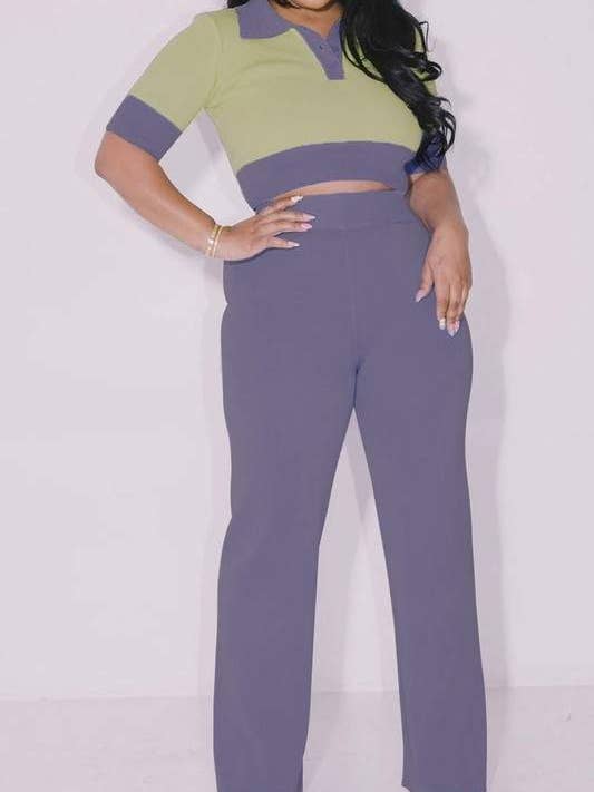 Fashion Combination - Wholesale Top & Skirt Set - Women's - polo tee and pants set9