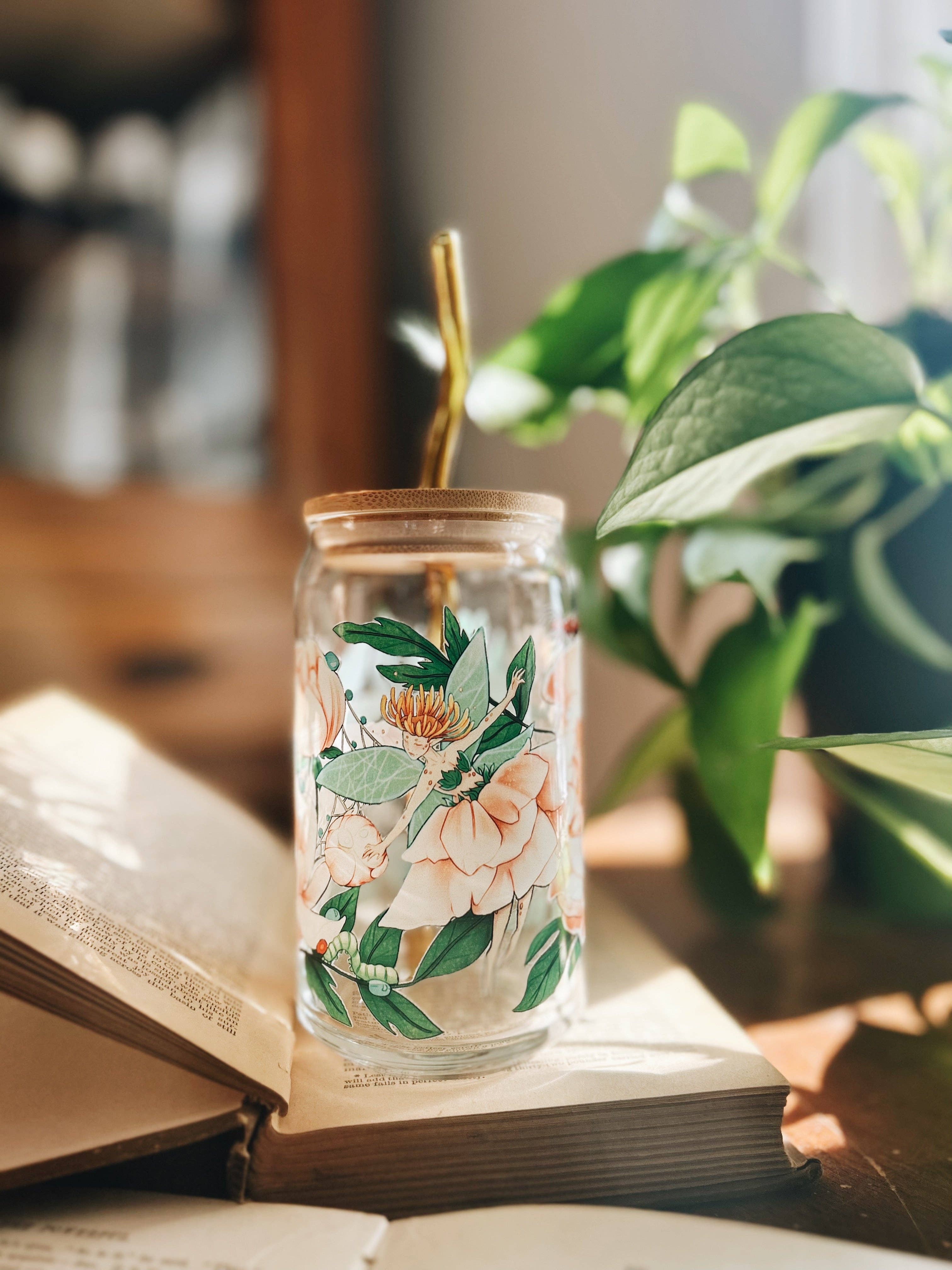 Fablewood Goods - Wholesale Drinking Glass/Cup - Peony Fey Glass3