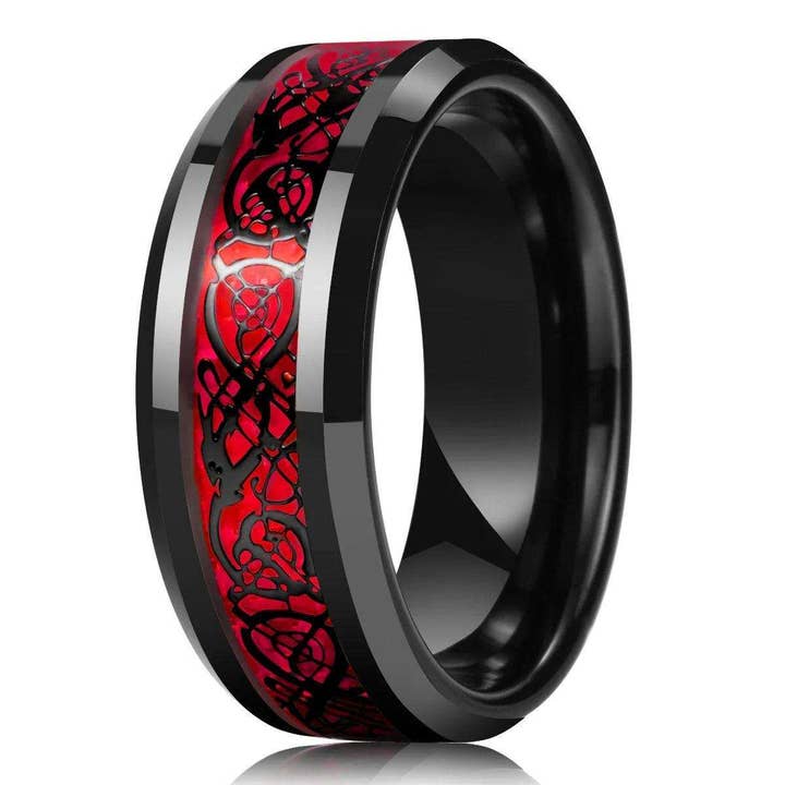 Anel de declaração de dragão opala vermelho por atacado de Nikoghos Jewelry