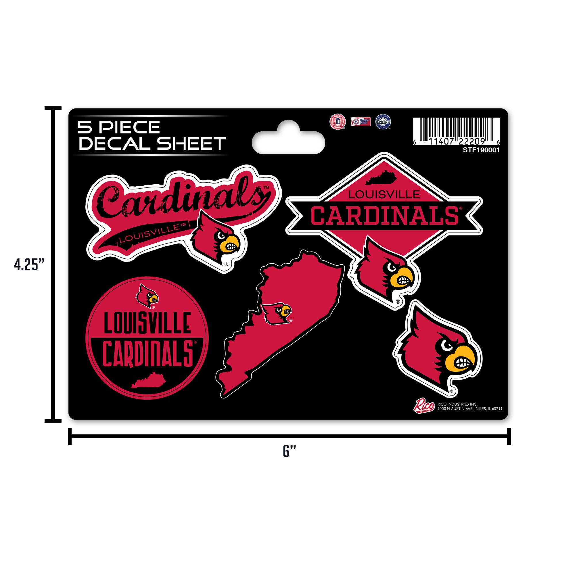 Rico Industries - Vente Autocollant - Feuille de décalcomanies 5 pièces Carolina Hurricanes5