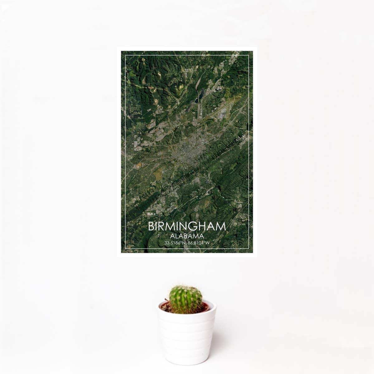 JACE.design - Wholesale Art Print - Birmingham AL Map Print Satellite0