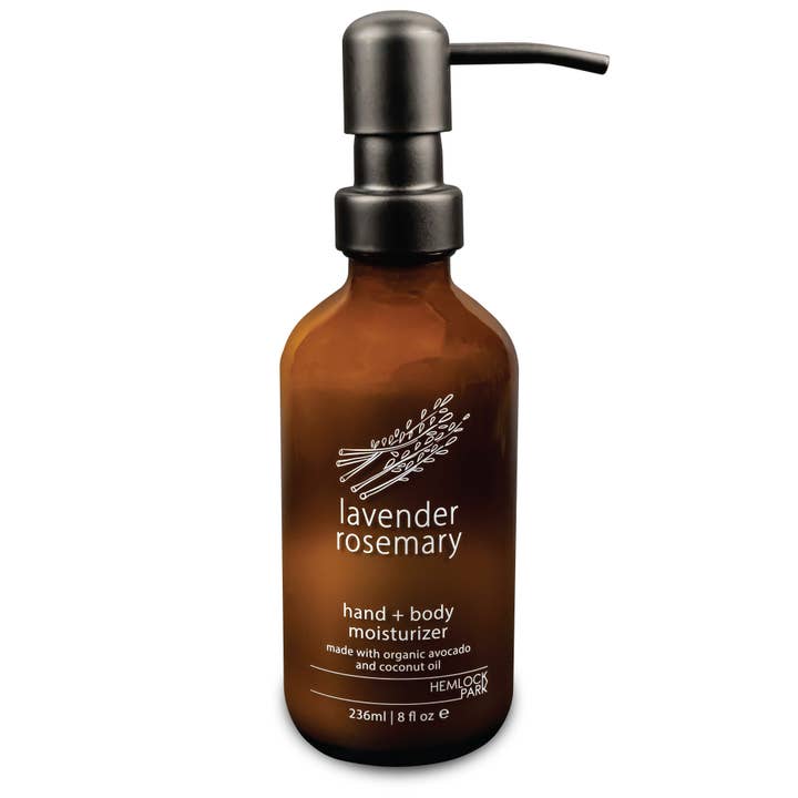Lavender Rosemary | 8 oz Natural Hand + Body Moisturizer for wholesale by Hemlock Park