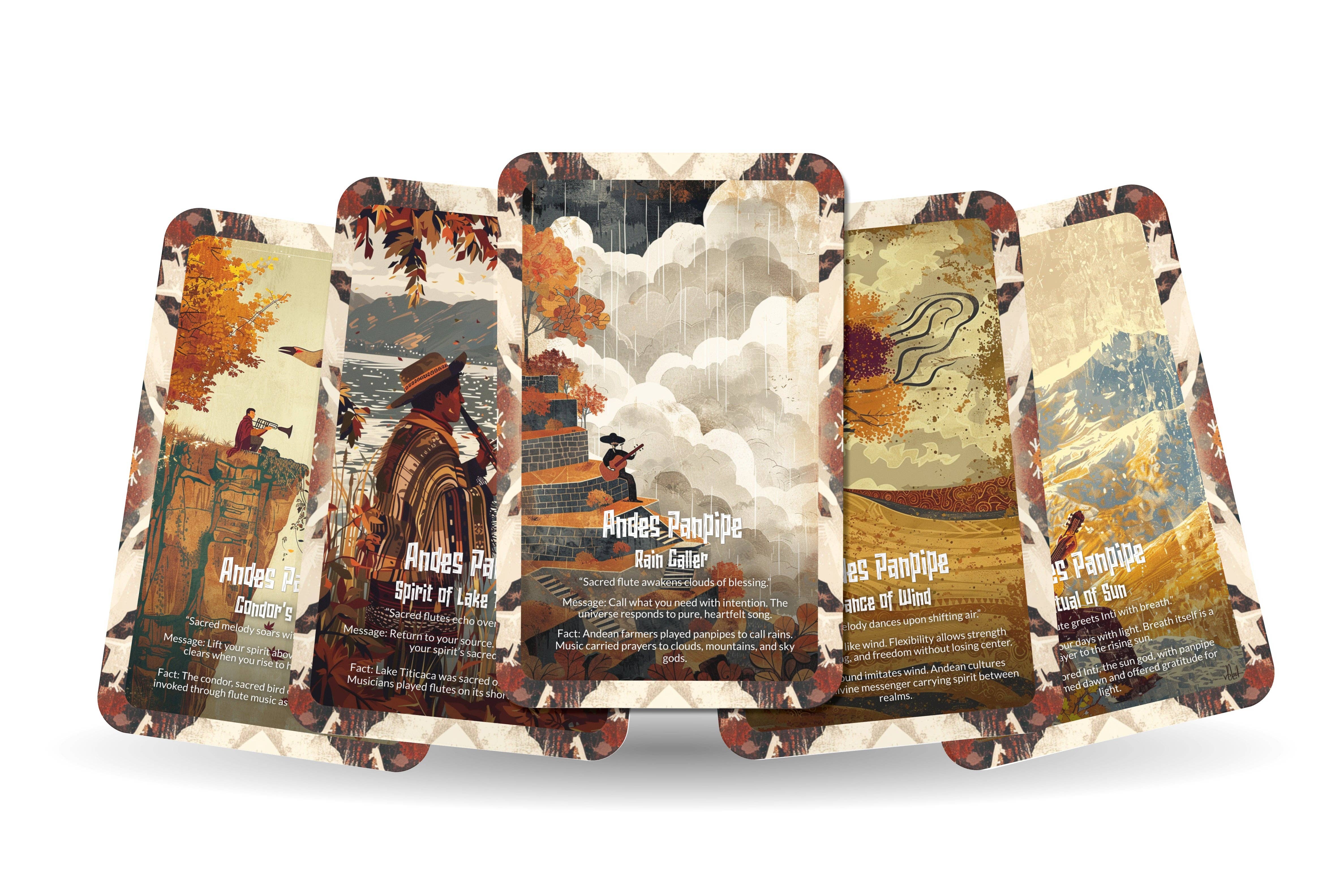 Ibiza Tarot USA – Großhandel Tarot-Karten – Orakel der Anden Panflöten-Bergmelodie-Deck – 22 Karten6