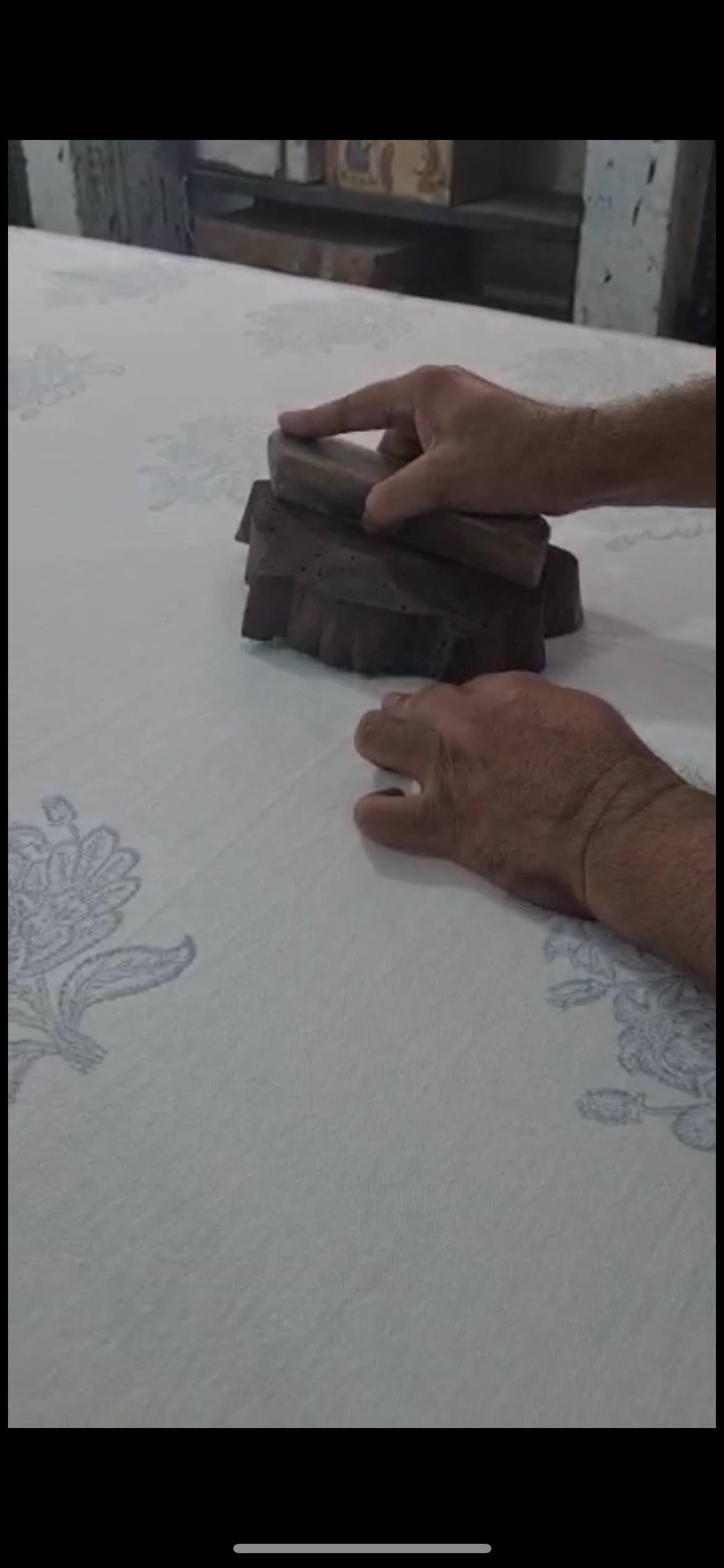 Rozablue - Wholesale Tablecloth - Handblockprinted tablecloth Chintz aubergine 160 x 270 6