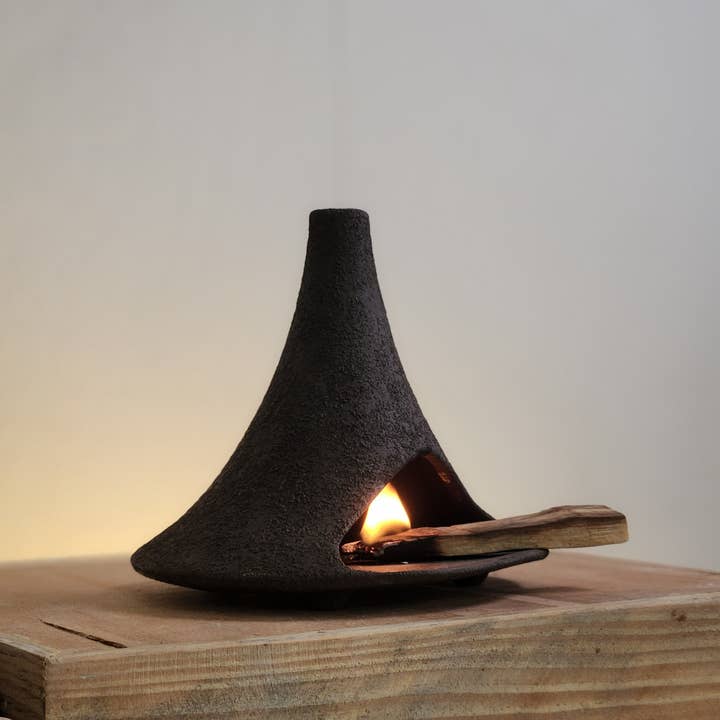 Siesta Studio - Wholesale Wierookhouder - Keramische Palo Santo-brander met bruine textuur3