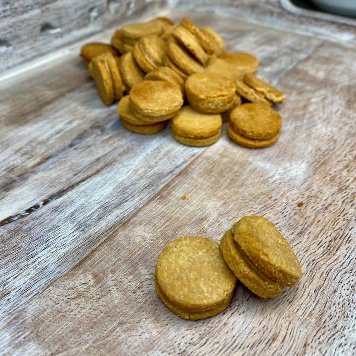 Freeze Dried, Grain Free, Dog Treats, Peanut Butter Macaroon for wholesale by Miley’s Munchies