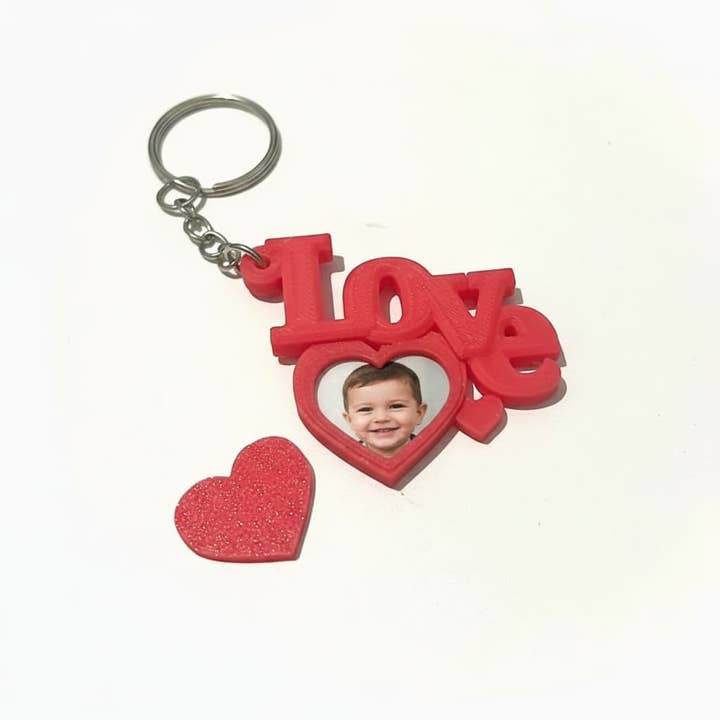 Custom Photo Keychain - Heart-Shaped Valentine's Day Gift for wholesale by MAO Wholesale