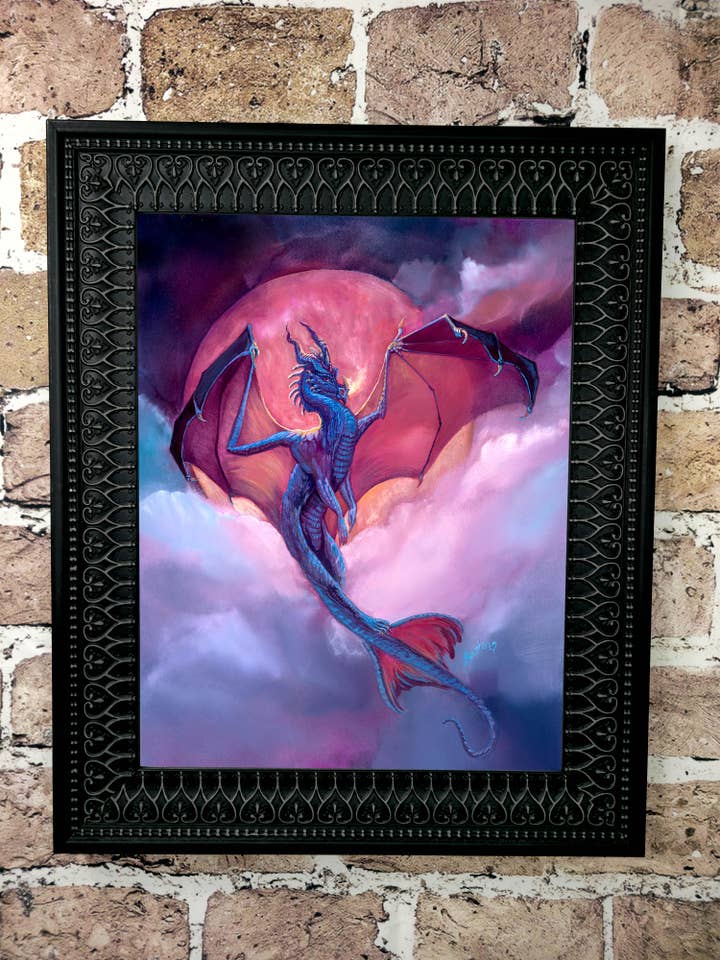 Fantasy Dragon Art - Mistica luna piena - Arte in stile magico per la vendita all'ingrosso da parte di Wings of Fantasy