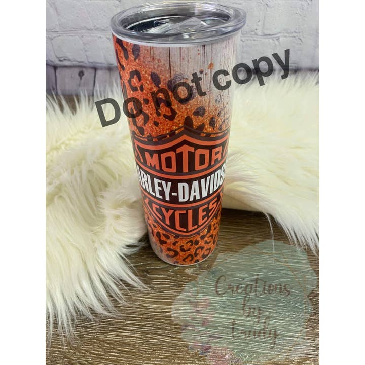 Insulated Stainless Steel Tumbler with Cheetah Print for wholesale by Creations by Trudy