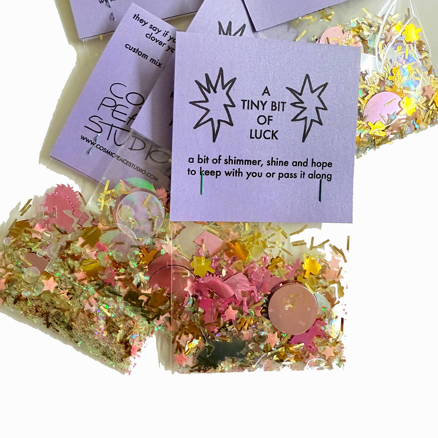 Cosmic Peace Studio - Wholesale Party Favor - A TINY BIT OF LUCK CONFETTI PACK1