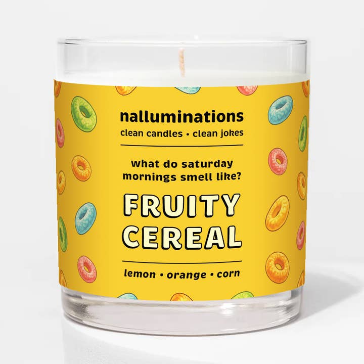 Fruity Cereal Funny Candle | Clean Candles, Clean Jokes for wholesale by Nalluminations® - Clean Candles, Clean Jokes