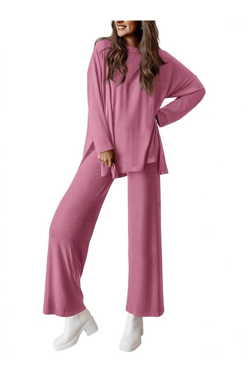 NINEXIS - Wholesale Top & Pant Set (NOT Loungewear) - Women's - CWSTB00483_2025 KNIT LOUNGE SET WOMEN 2 PIECE CASUAL OUTFITS14